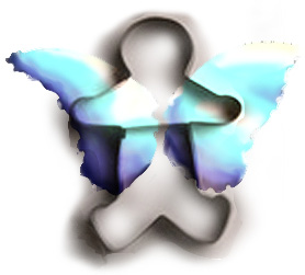 [Picture of a Ginger Bread Cookie Cutter, with Angel Wings]