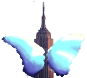 [Picture of the Empire State Building, with Angel Wings]
